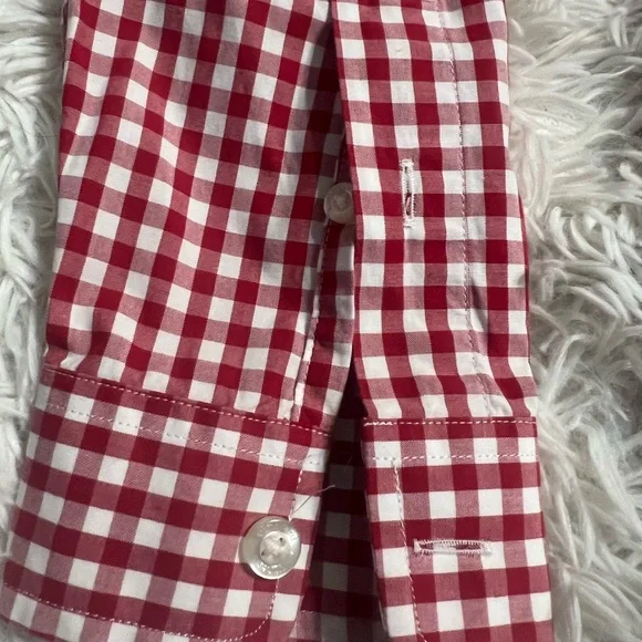 Vineyard Vine kids Red Checkered Shirt size medium 12-14 - Picture 4 of 5